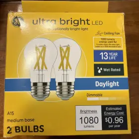 GE-2PK GE Ultra Bright Led Ceiling Fan Light Bulbs