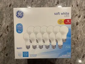 12-PACK GE Led Dimmable General Light Bulbs