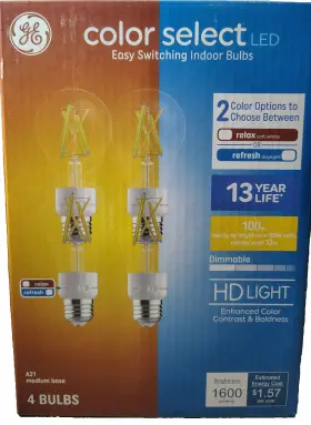043168544863 GE Led Light Bulbs Select Base Dimming