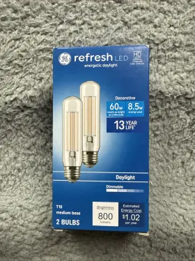 GE-2PK GE Refresh Led Light Bulbs Dimmable Base