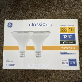 Ge 043168558112 Classic Led 100 Watt Replacement Warm White Par38 Outdoor Floodlight