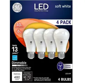 043168676076 GE Led Light Bulbs Eqv General Pack