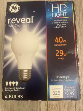 043168677691 GE Reveal Light Bulbs Enhanced Spectrum