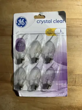 043168727747 GE Base Blunt Tip Light Bulb Candelabra Pack