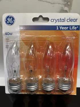 043168762304 GE Bulbs Crystal Chandelier