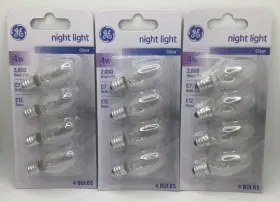 GE-3PK GE Night Light Bulb Base Total