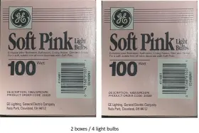 043168910071 GE Specialty Pink Light Bulbs
