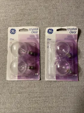 043168918381 GE Pack Crystal Brightness Candelabra Base Bulbs