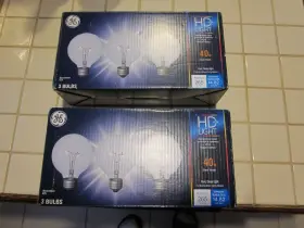11658 GE Crystal Globe Light Bulbs Base
