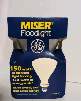 120R40FL GE Miser Floodlight Watts Flood Light Bulb