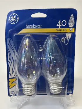 18897 GE Auradescent Flame Tip Light Bulbs Base