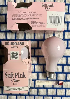 20329 GE Pink Light Bulb