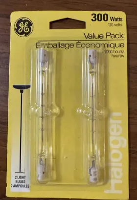 27447 GE Watts Volt Double Ended Light Bulbs Lamp