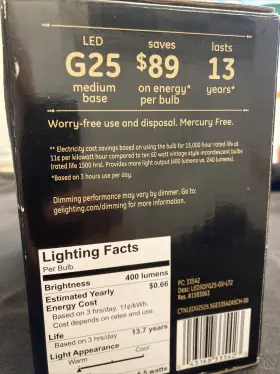 33548 GE Pack Light Bulb Dimmable Candle Amber Glass #2