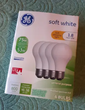 35728 GE Light Bulbs Dimmable