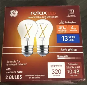 42225 GE Relax Dimmable Led Bulb Base