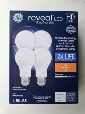 44906 GE Reveal Eq Enhancing Dimmable Led Light Bulb