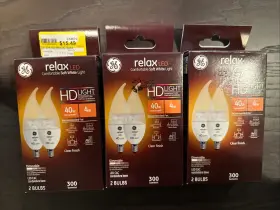 45640 GE Light Relax Led Dimmable Candelabra Base