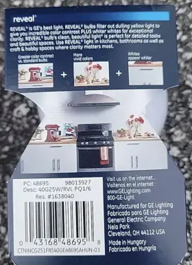 48695 GE Reveal Globe Light Bulbs Watts Clean #3