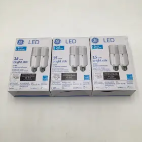 5482 GE Pack Total Led Bright Stik Lamp Screw Base