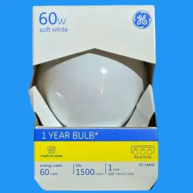 60G25-W GE Globe Light Bulb Led #3