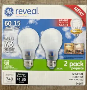 64612 GE Reveal Bright Start Clean Light