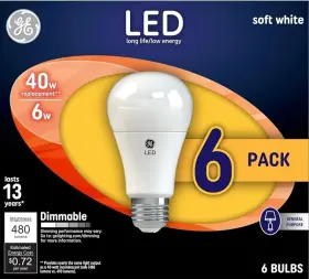 67607 GE Pack Led Bulbs Dimmable