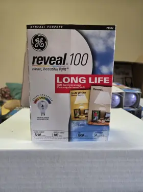 73964 GE General Electic Reveal Enhanced Light Bulbs Box