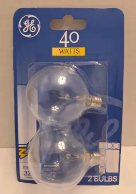 81466 GE Globe Light Bulbs Candelabra Base Vanity Chandelier