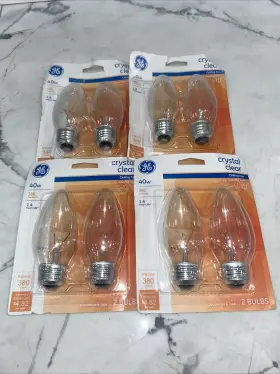 90886 GE Crystal Ceiling Fan Light Bulbs Pack