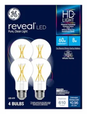 93129532 GE Pack Reveal Led Light Bulbs