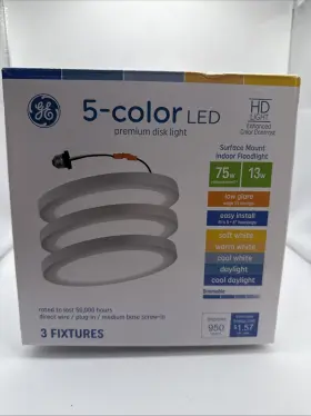 93130690 GE Pack Round Dimmable Led Recessed Recess Canned