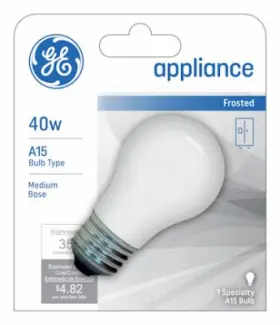 93131066 GE Pack Frosted Bulb Base Watts