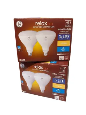 93138338 GE Relax Led Light Floodlight Bulbs Pack