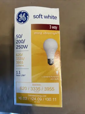 97482 GE Light Bulb Watts Pack