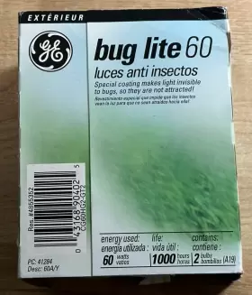 CG60-YA GE Bug Lite Light Bulb Pack Box #2