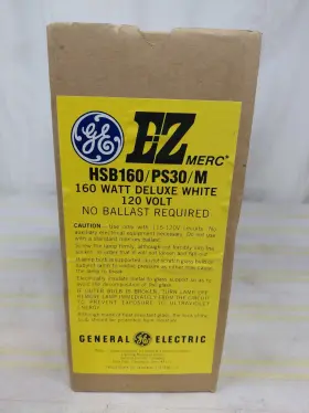 Ge Hsb160/m Ez Merc Hsb160/ps30/m 160 Watt Deluxe White 120 Volt Bulb