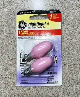 26222 GE LIGHTING Pink Bulb Night Light Total