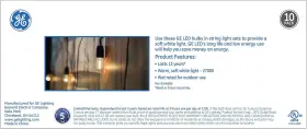 LED1S14-E26-SW-LT10 GE LIGHTING Led Light Bulb Base #3