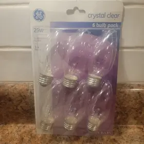 GE Light Bulbs Watts Crystal Base