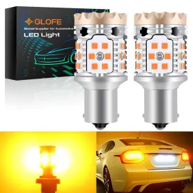 Glofe Glofe-ff1882 Amber Yellow 1156 Led Bulb Replacement For Ba15s P21w 7506 Turn Signal Light