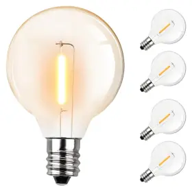 G40-5P GLUROO Led Light Bulbs Shatterproof Globe Outdo