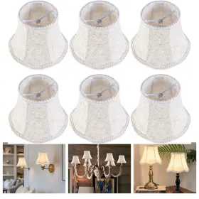 B0F23BBHTH GO SO Linen Chandelier Shades Clip