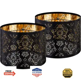 B0F6NDYSSW GO SO Drum Lamp Shades Laser Design Line