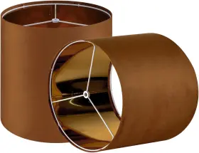 B0FGXRXGWB GO SO Drum Lampshade Burnt Velvet Lamp Shades Set