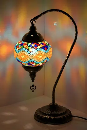 B0DFYHYVVF GOGERS Swan Neck Turkish Moroccan Mosaic Glass
