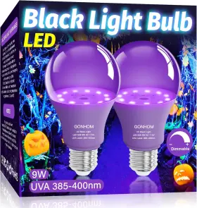 313049995986 GONHOM Pack Led Light Dimmable Blacklight Bulb