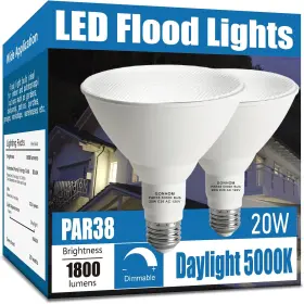PAR38 GONHOM Led Flood Light Bulb Pack Dimmable