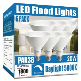 742686421136 GONHOM Led Flood Light Bulbs Pack Dimmable