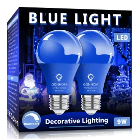 A19-BLUE-2 GONHOM Pack Led Light Bulb